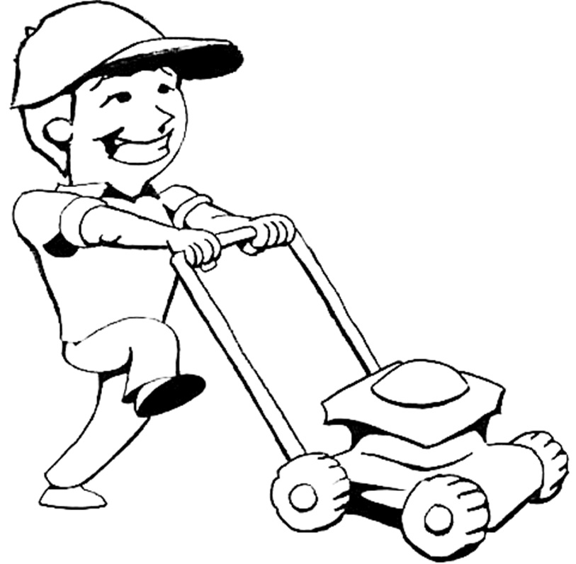 Lawn Mower Coloring Pages Free Coloring Pages